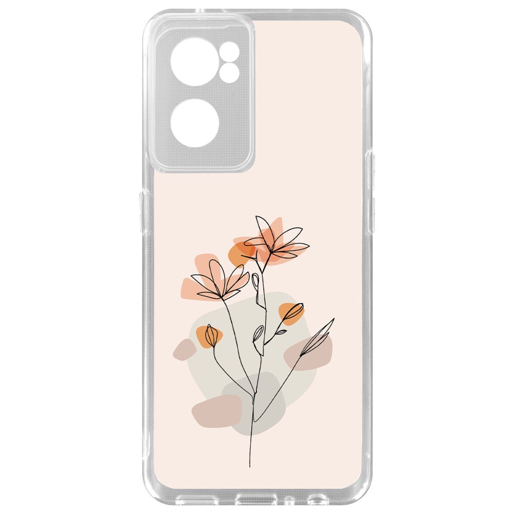 

Чехол-накладка Krutoff Clear Case Ромашки для OnePlus Nord CE 2 5G, Прозрачный