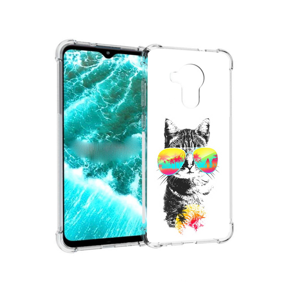 

Чехол MyPads Tocco для Nokia C30 крутой кот (PT227054.117.425), Прозрачный, Tocco