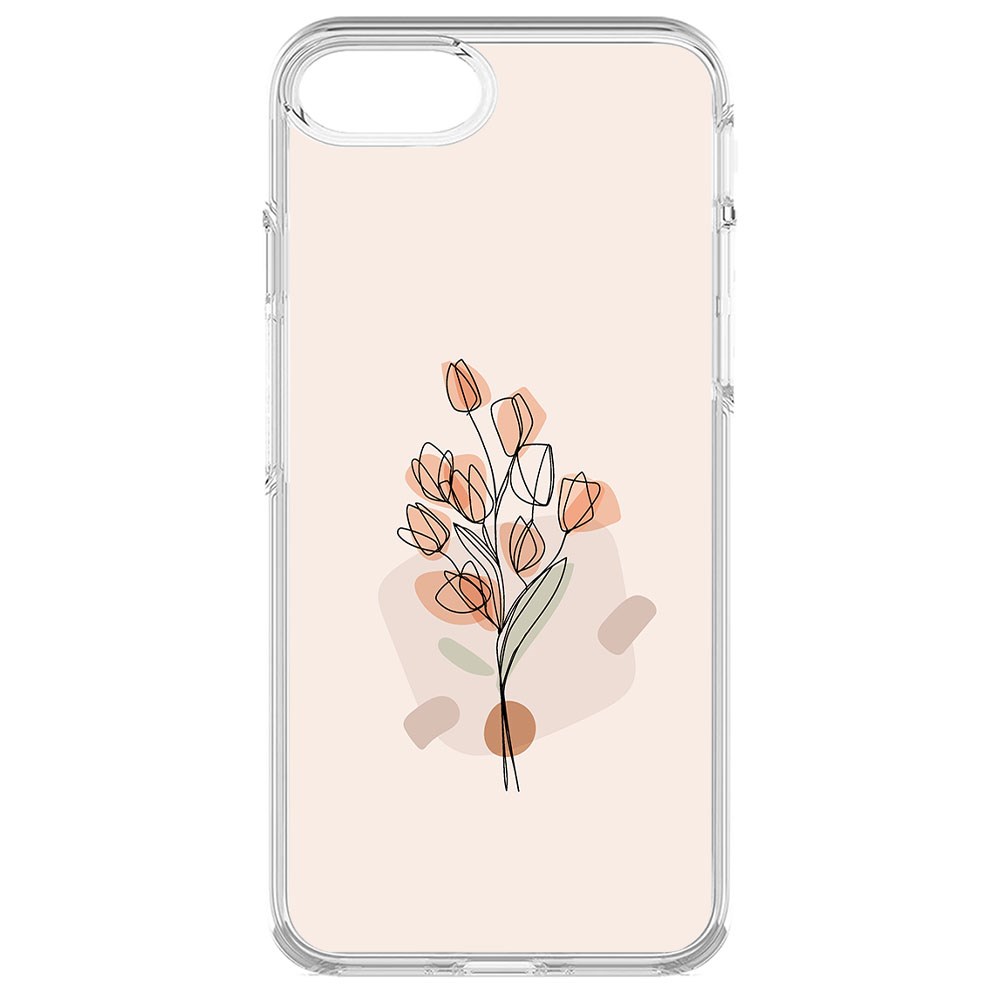 

Чехол-накладка Krutoff Clear Case Букет тюльпанов для iPhone 6S, Прозрачный