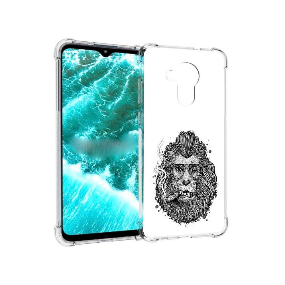 

Чехол MyPads Tocco для Nokia C30 курящий лев (PT227054.117.432), Прозрачный, Tocco