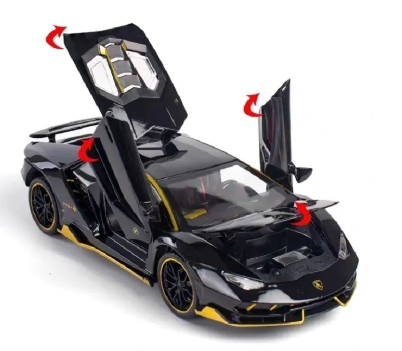 Машинка металлическая Che Zhi инерционная Lamborghini Aventador, черная, OZN202793624