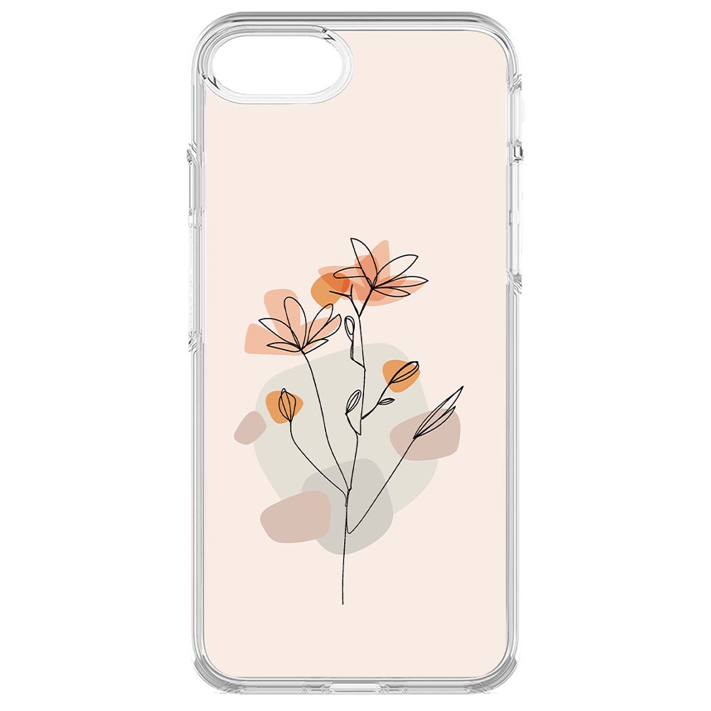 фото Чехол-накладка krutoff clear case ромашки для iphone 6s