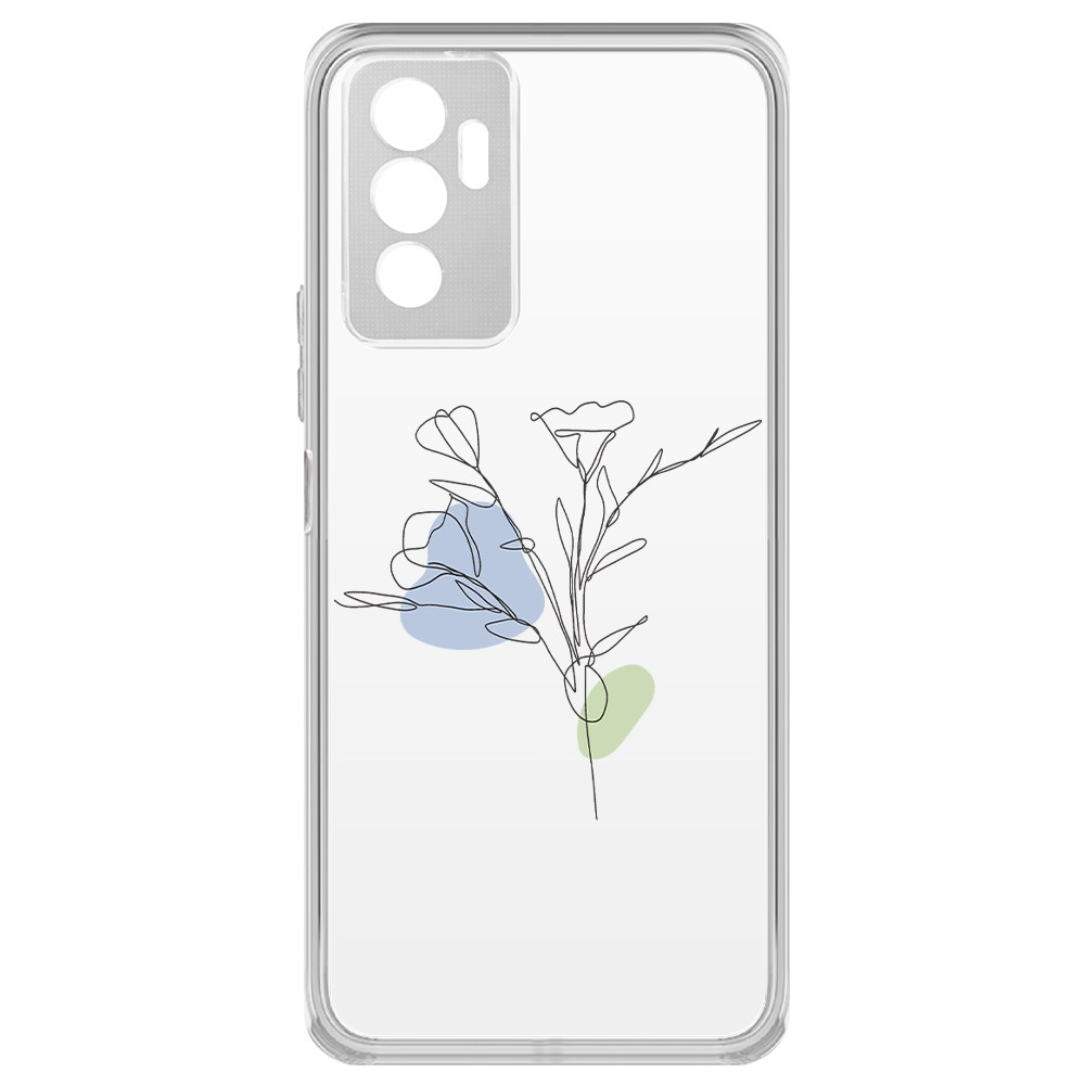 фото Чехол-накладка krutoff clear case эустома для vivo v23e