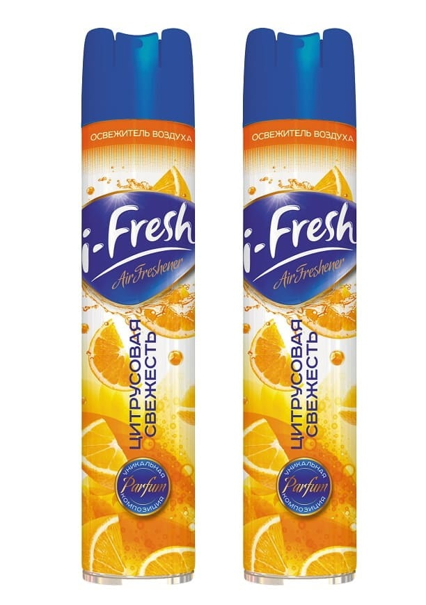 Освежитель воздуха ROMAX, I-FRESH, Цитрусовая свежесть, 300 мл, 2  шт