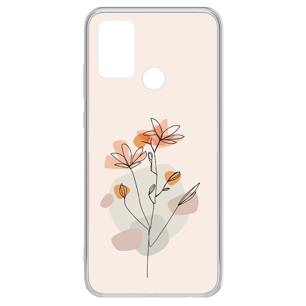 

Чехол-накладка Krutoff Clear Case Ромашки для Honor 9A