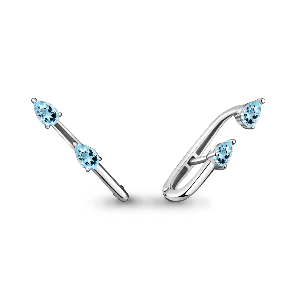 

Серьги каффы из серебра с топазом Aquamarine 4822602_925_р, 4822602_925_р