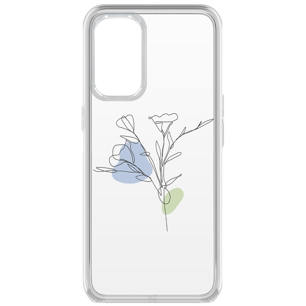 

Чехол-накладка Krutoff Clear Case Эустома для Oppo Reno5, Прозрачный