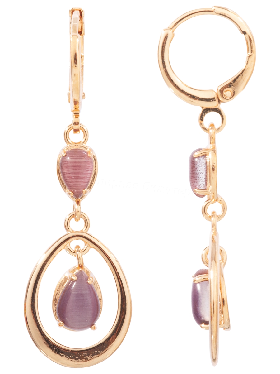 

Серьги из ювелирного сплава Lotus Jewelry 3043E-01CA, кошачий глаз, 3043E-01CA