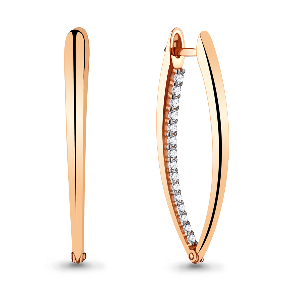 

Серьги из серебра с фианитом Aquamarine 48228А_925_з, 48228А_925_з
