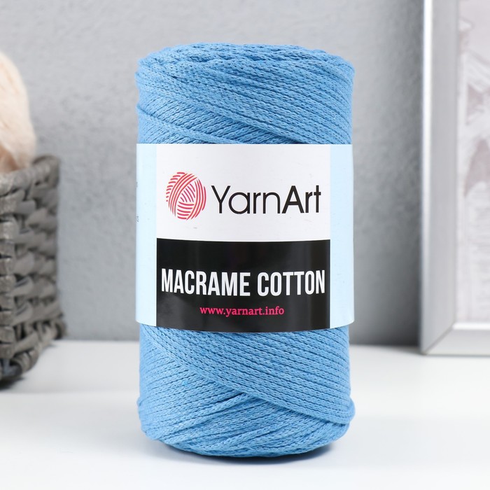 

Пряжа Macrame Cotton 15% полиэстер, 85% хлопок 225м/250гр 786 синий