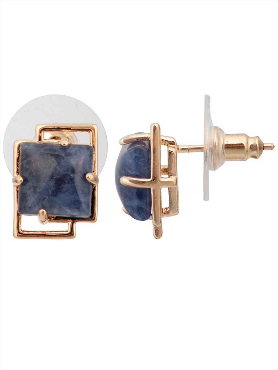 

Серьги из ювелирного сплава Lotus Jewelry 3043E-15SOD, содалит, 3043E-15SOD
