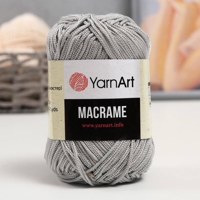 

Пряжа "Macrame Макраме" 100% полиэстер 130м/90гр (149 св.серый)