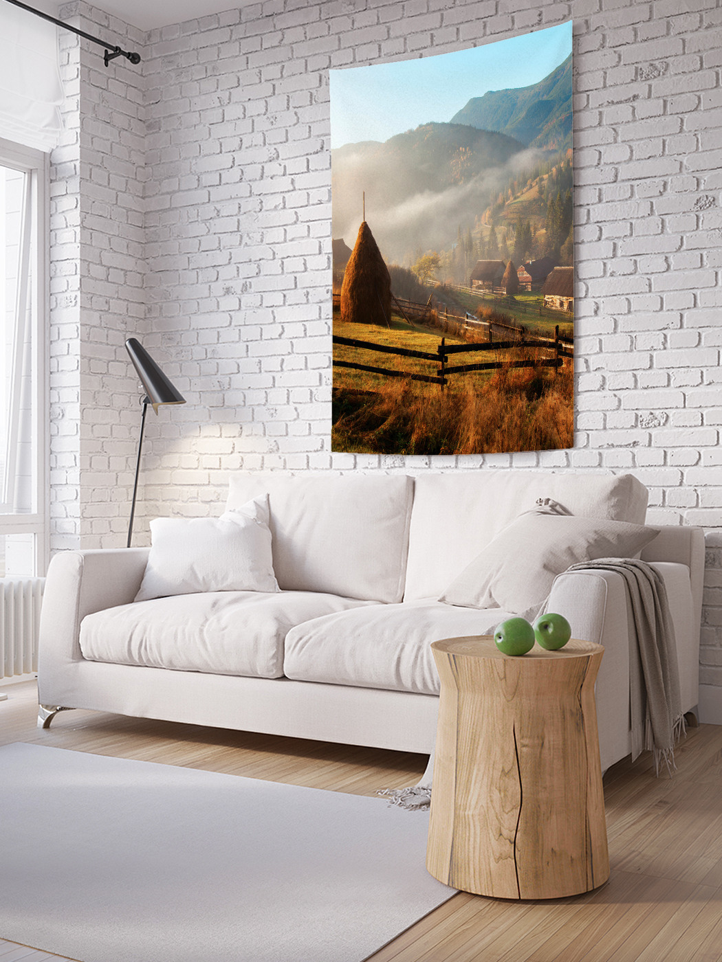 

Вертикальное фотопанно на стену JoyArty Туман в деревне 150x200 см, Туман в деревне