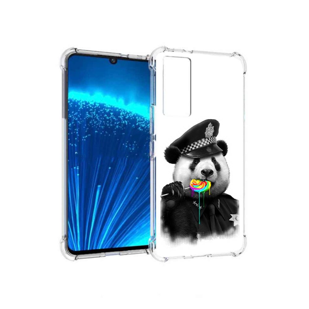 

Чехол MyPads Tocco для Vivo V21E Панда полиция (PT226954.394.130), Прозрачный, Tocco