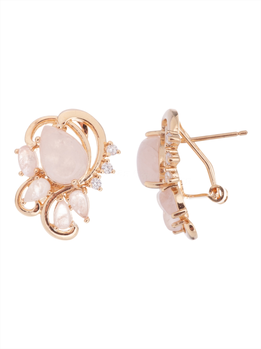 

Серьги из бижутерного сплава Lotus Jewelry 3037E-07Q, кварц/циркон, 3037E-07Q