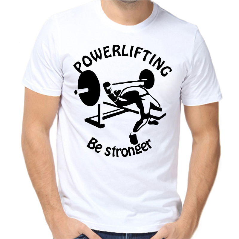 

Футболка мужская белая 58 р-р powerlifting be stronger, Белый, fm_powerlifting