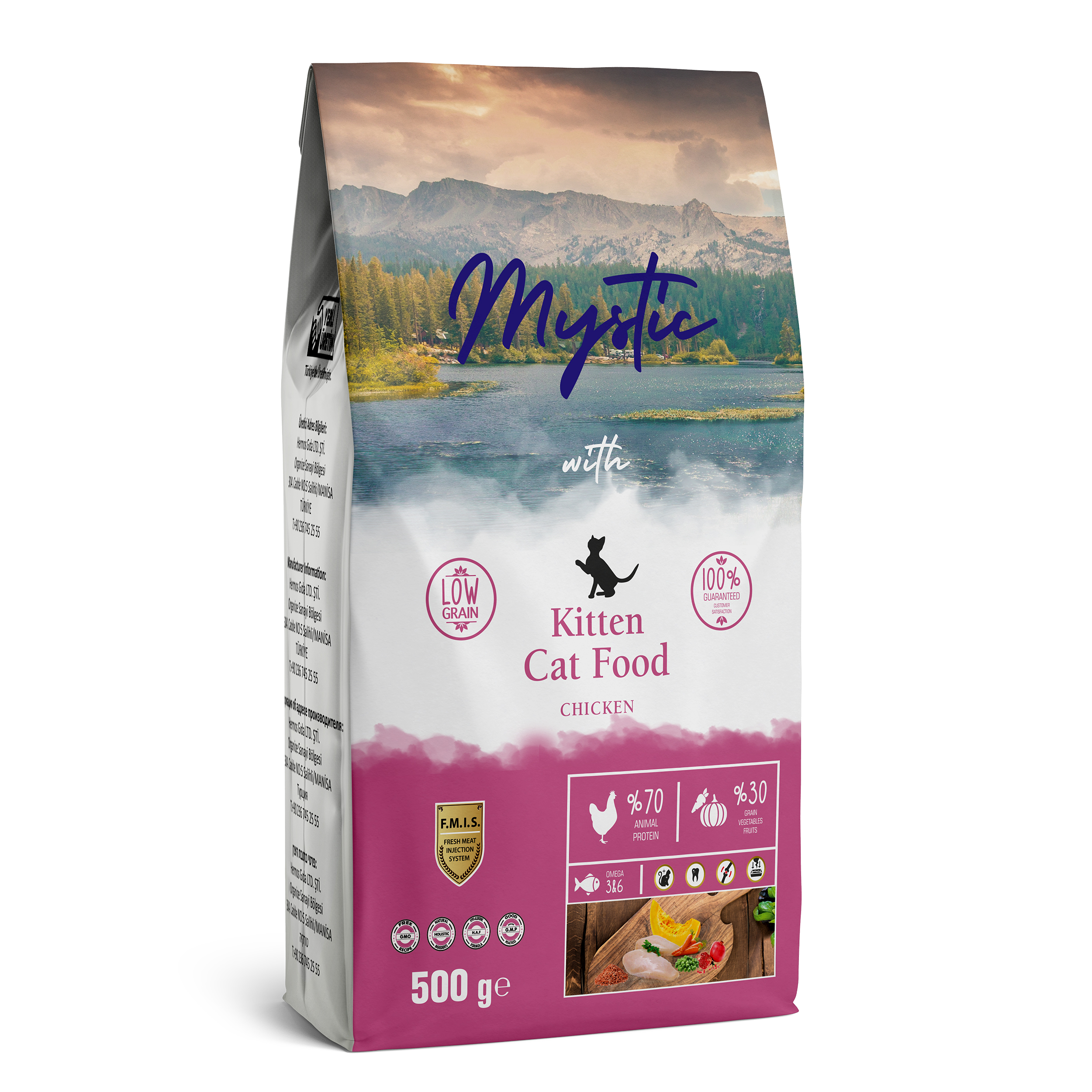 Сухой корм для котят Mystic, с курицей, 500 г