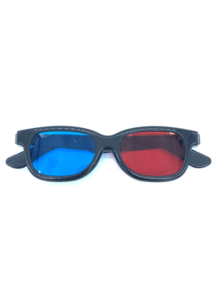 фото Анаглифные 3d очки аналоговые с красно синими линзами, черные box69