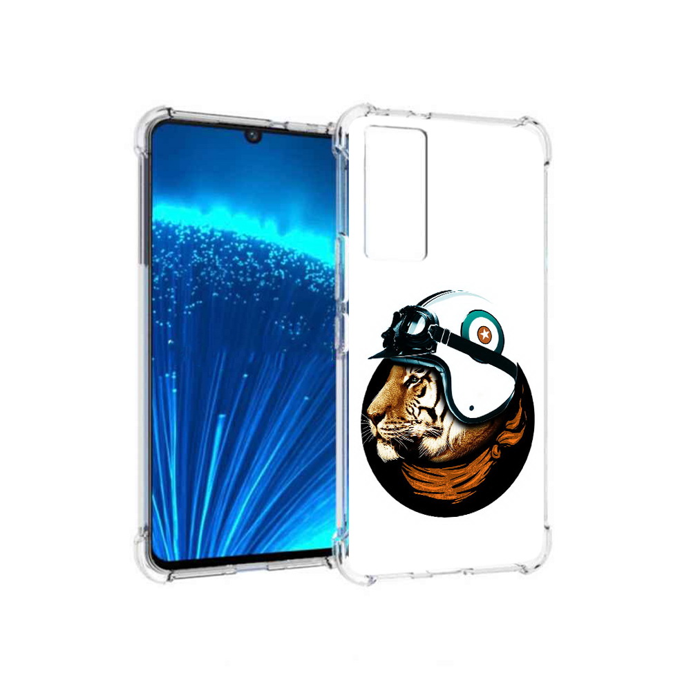 

Чехол MyPads Tocco для Vivo V21E Тигр в шлеме (PT226954.394.171), Прозрачный, Tocco
