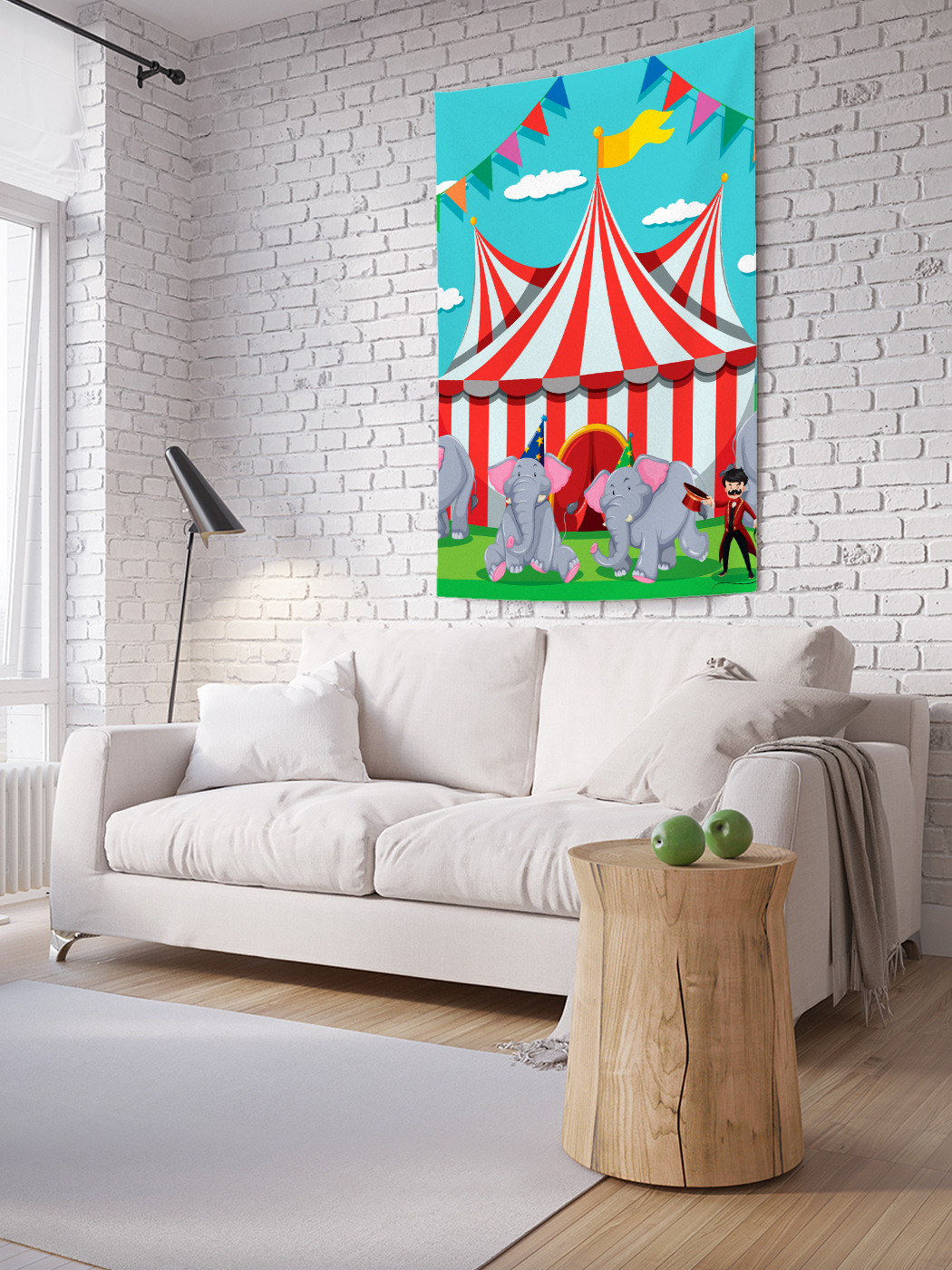 

Вертикальное фотопанно на стену JoyArty Слоновые фокусы 150x200 см, Слоновые фокусы