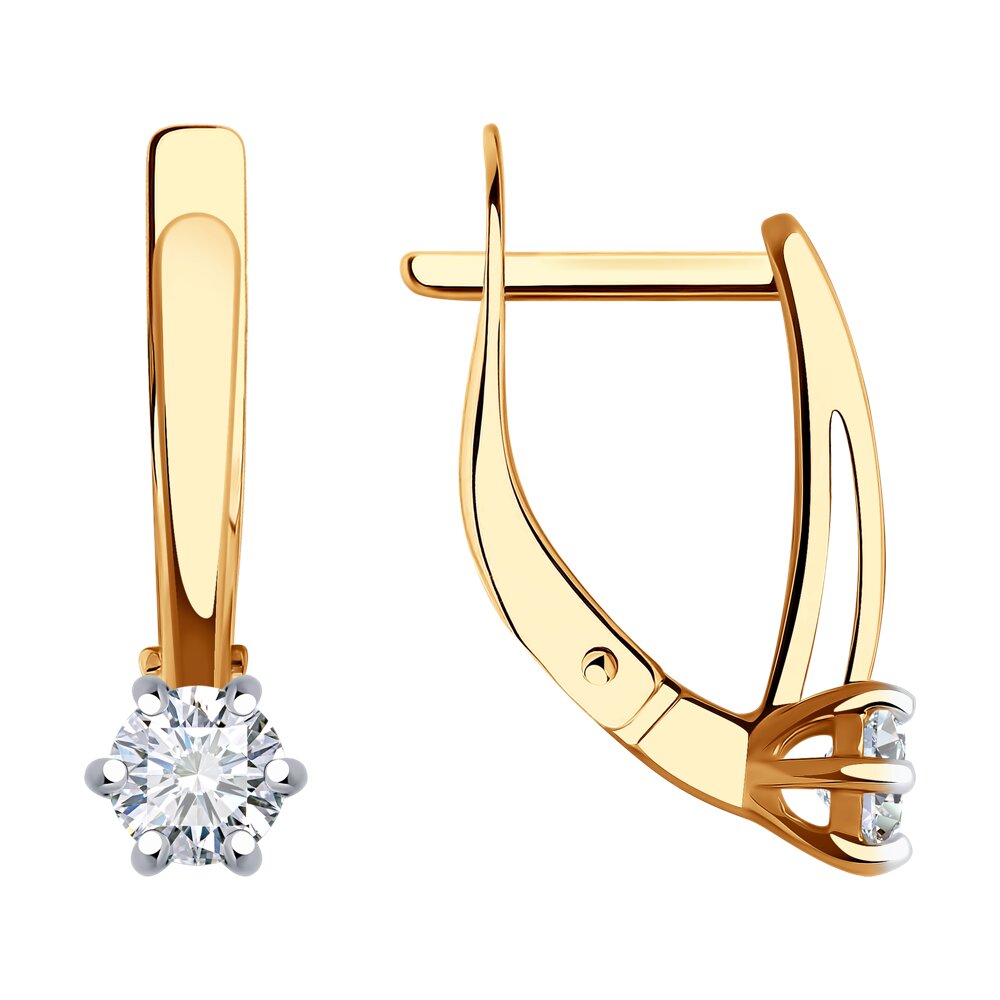 

Серьги из красного золота Diamant 51-120-02098-1, фианит, 51-120-02098-1