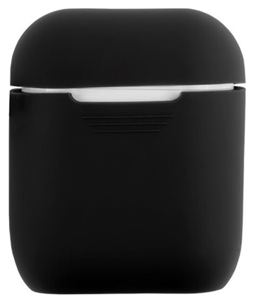 фото Силиконовый чехол mobility для зарядного кейса airpods, черный