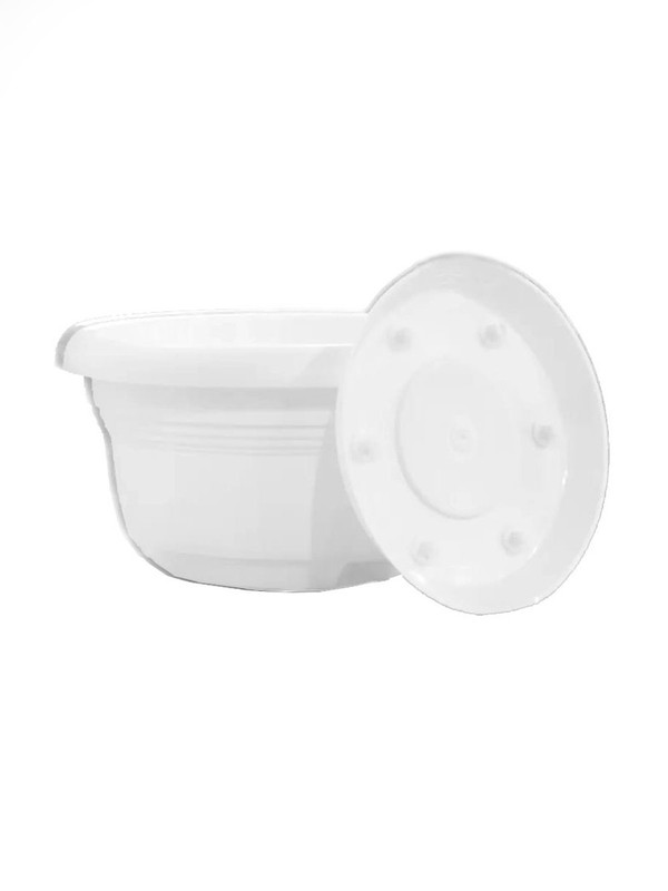 

кашпо Classic миска 15 с поддоном 1,0 л. белый