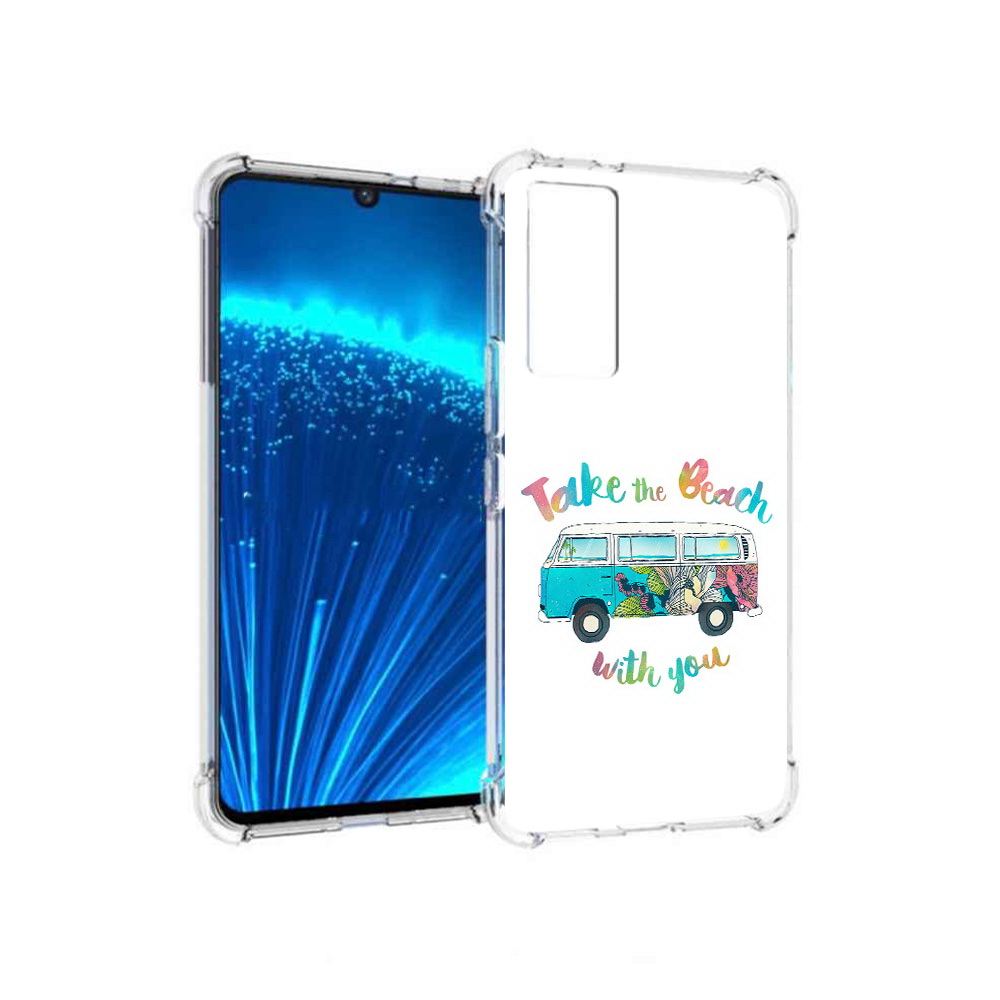 

Чехол MyPads Tocco для Vivo V21E Хиппи автобус (PT226954.394.190), Прозрачный, Tocco