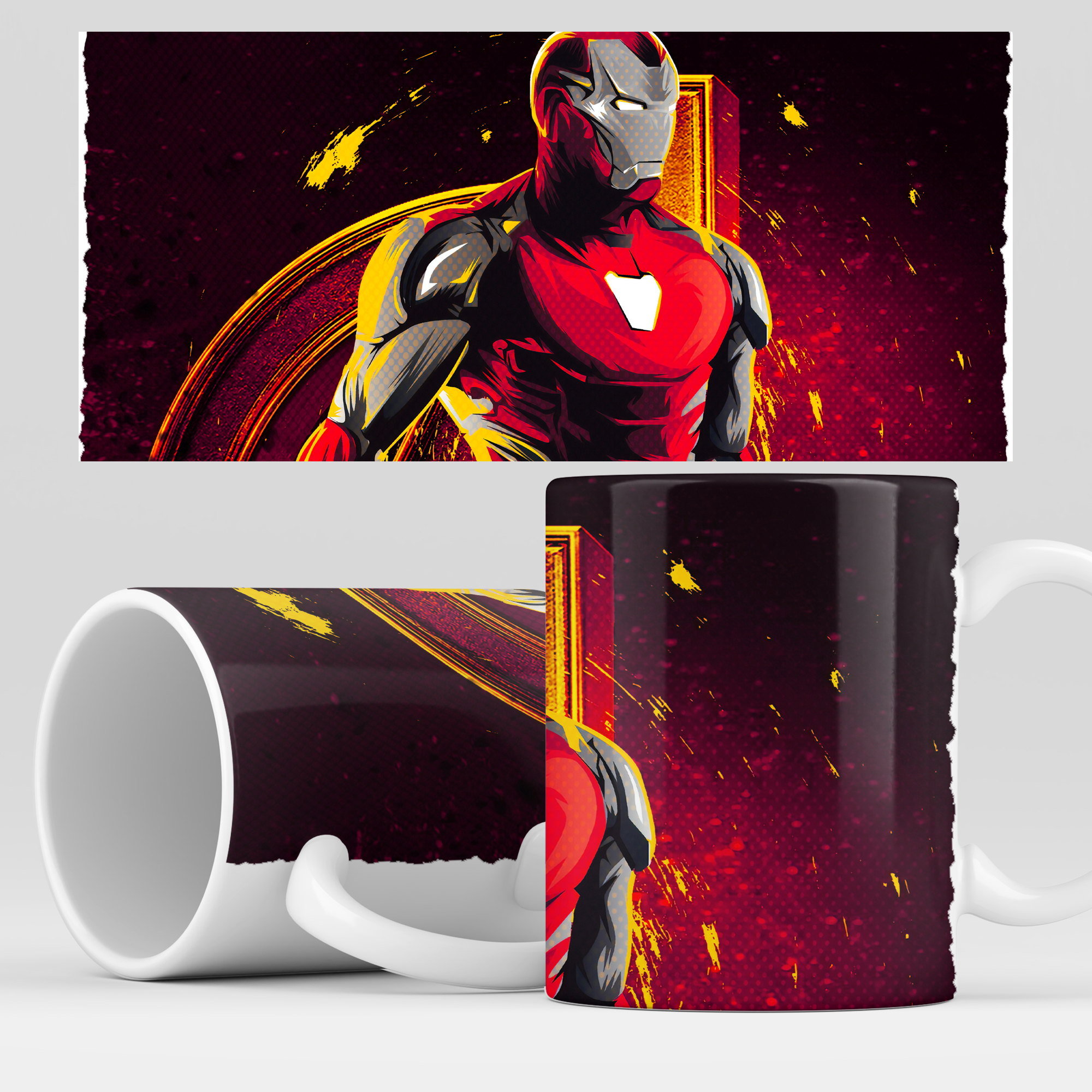 

Кружка RocketCup с принтом "Железный человек" для чая или кофе 330мл, IronMan10