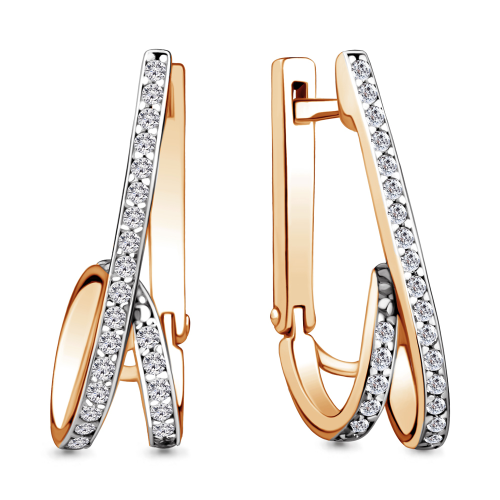 

Серьги из серебра с фианитом Aquamarine 48247А_925_з, 48247А_925_з