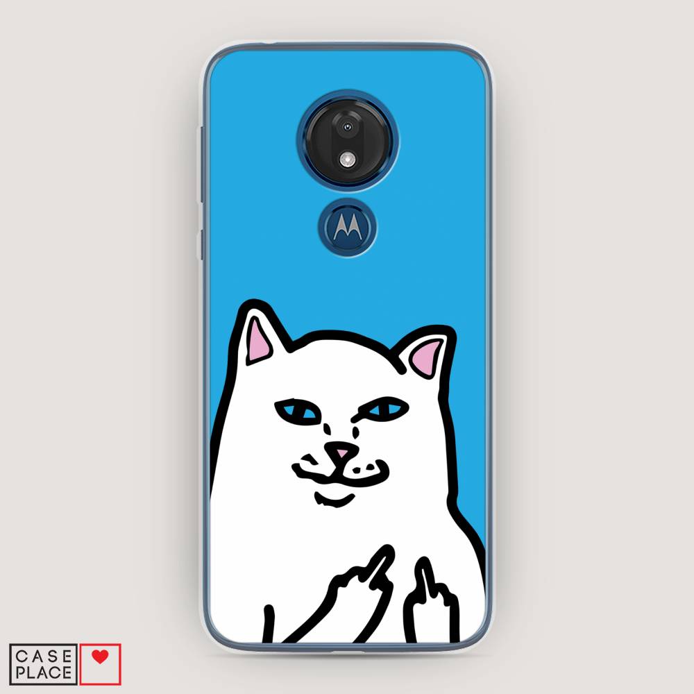 

Чехол Awog на Motorola Moto G7 / Моторола Мото G7 "Кот жесть", Разноцветный, 241150-9