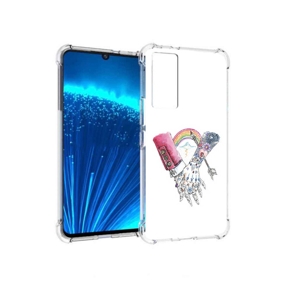 

Чехол MyPads Tocco для Vivo V21E абстракция руки в татуировках (PT226954.394.212), Прозрачный, Tocco