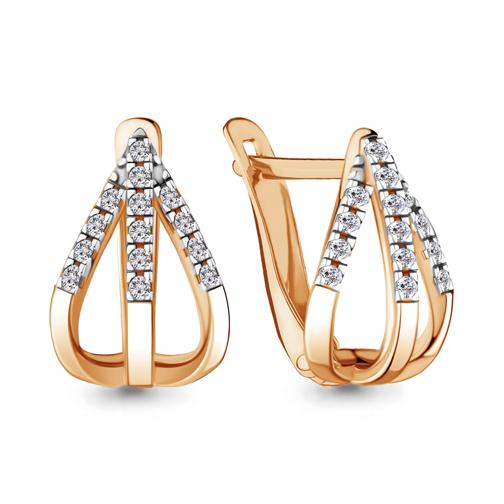 

Серьги из серебра с фианитом Aquamarine 48249А_925_з, 48249А_925_з