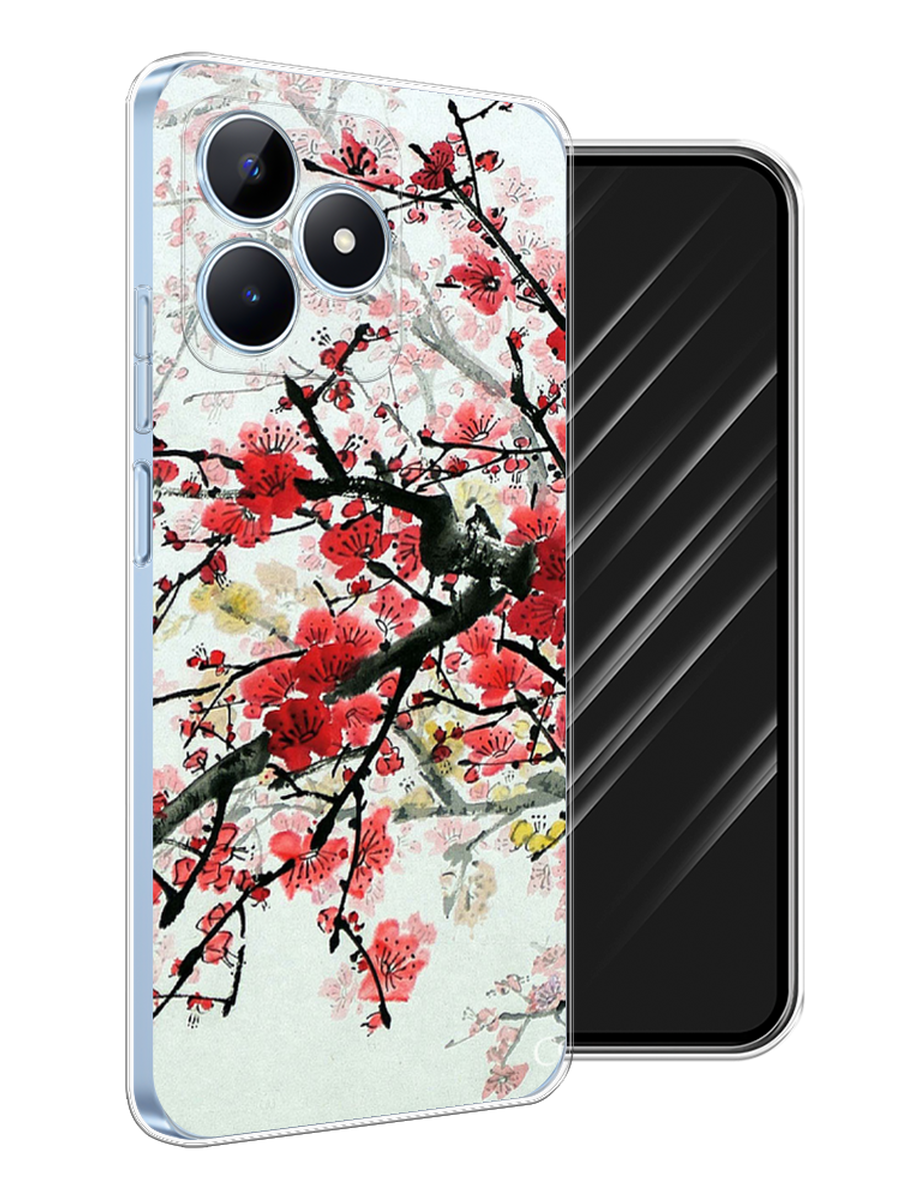 

Чехол Awog на Realme C60 "Сакура", Розовый;черный, 2516550-1