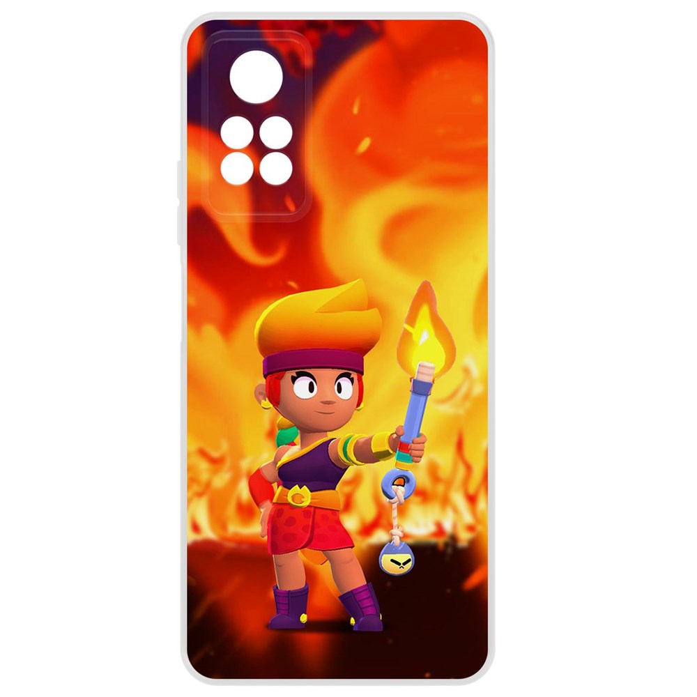 

Чехол-накладка Krutoff Clear Case Brawl Stars-Амбер для Xiaomi Redmi Note 12 Pro 4G, Прозрачный