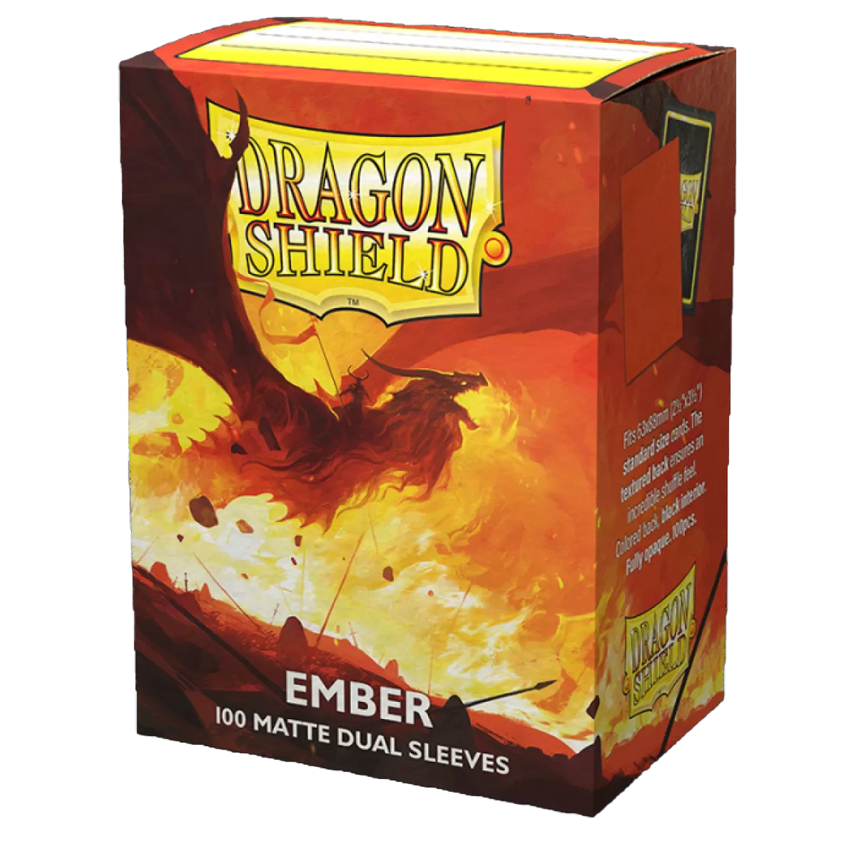 Протекторы Dragon Shield Ember 64x89 мм, 100 шт. для карт MTG, Pokemon протекторы dragon shield wisdom 64x89 мм 100 шт для карт mtg pokemon