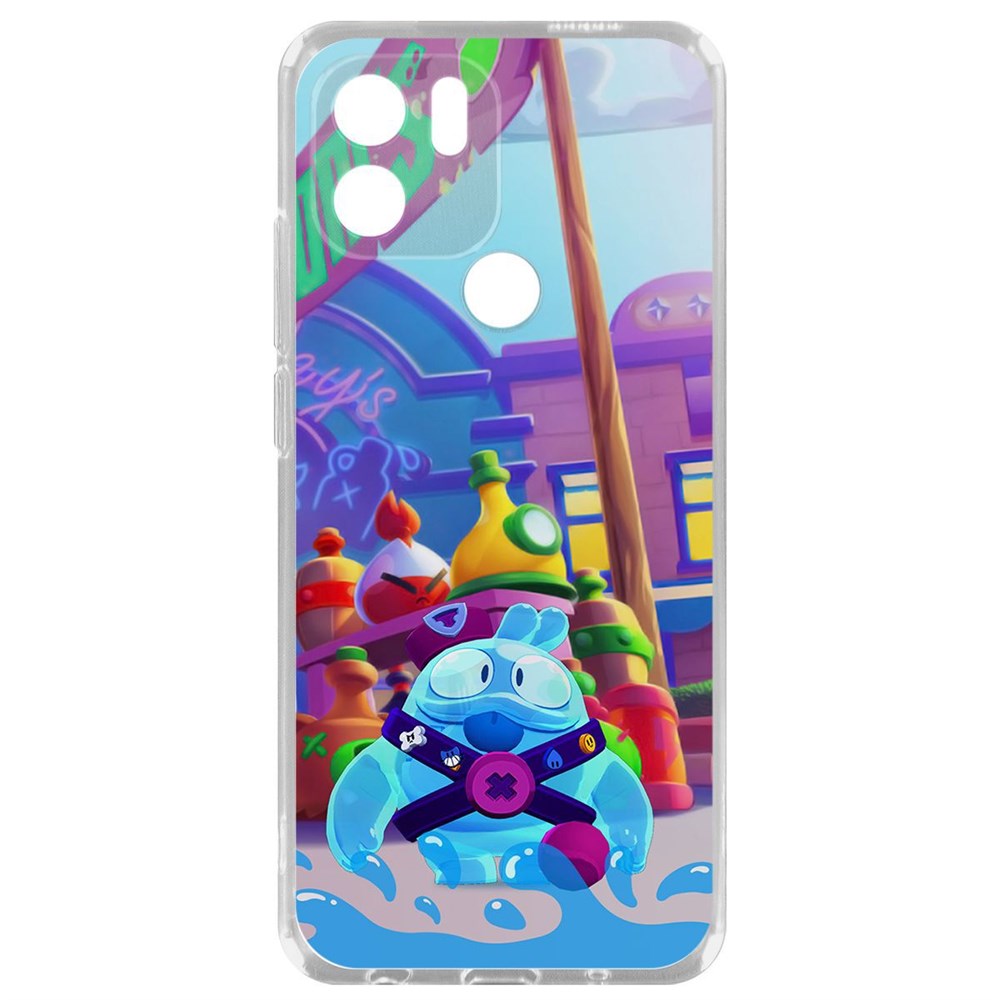 

Чехол-накладка Krutoff Clear Case Brawl Stars-Скуик для Xiaomi Redmi A2+, Прозрачный