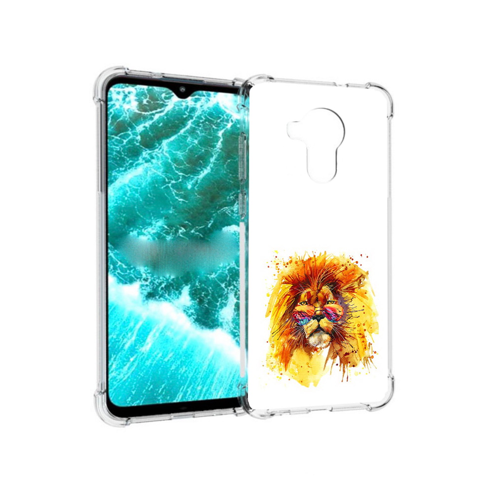 

Чехол MyPads Tocco для Nokia C30 лев в очках (PT227054.117.436), Прозрачный, Tocco