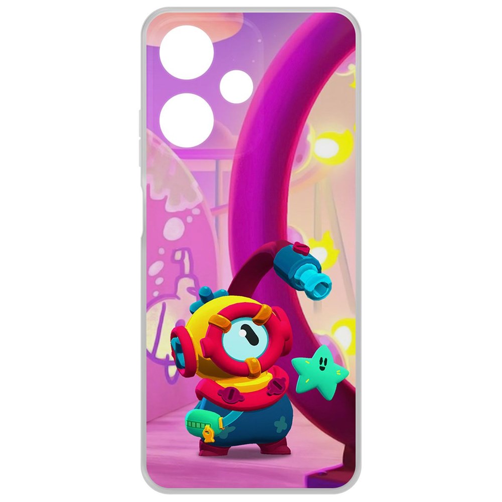 

Чехол-накладка Krutoff Clear Case Brawl Stars-Отис для Infinix Hot 30 Play, Прозрачный