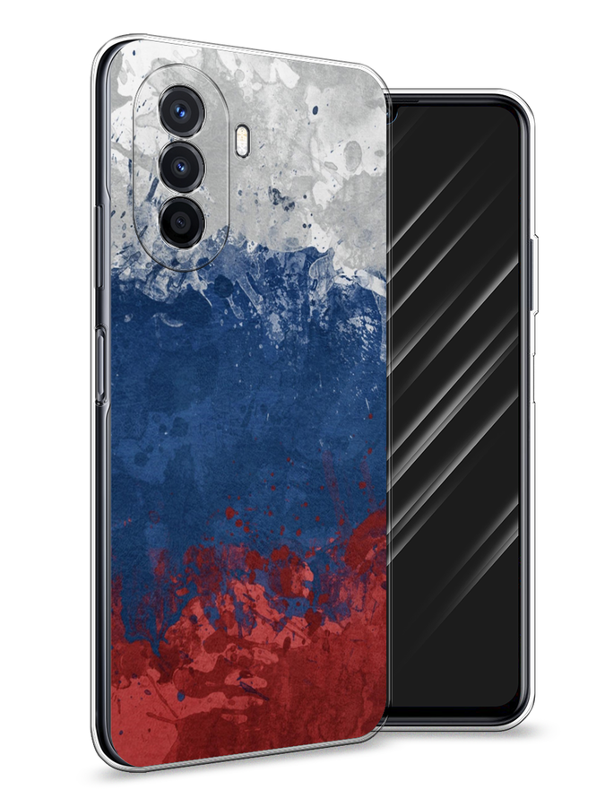 

Чехол Awog на Huawei Nova Y70 "Флаг России неровный", Разноцветный, 6109150-5