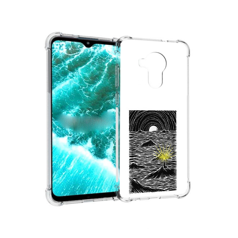 

Чехол MyPads Tocco для Nokia C30 маяк в черно белом море (PT227054.117.460), Прозрачный, Tocco