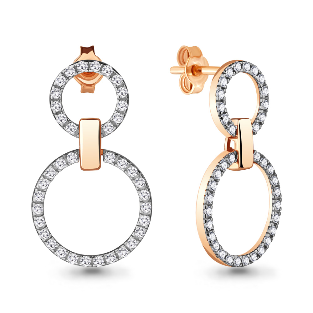 

Серьги подвески из серебра с фианитом Aquamarine 48254А_925_з, 48254А_925_з