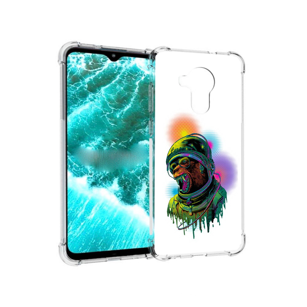 

Чехол MyPads Tocco для Nokia C30 медведь космонавт (PT227054.117.466), Прозрачный, Tocco