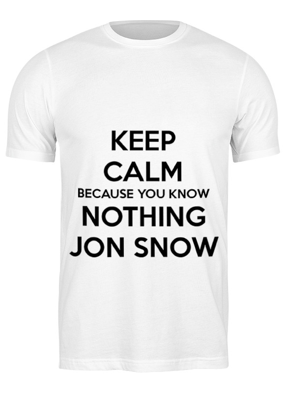 

Футболка мужская Printio Jon snow белая S, Jon snow