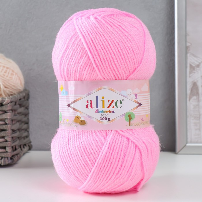 

Пряжа Sekerim Baby 100% акрил 320м/100гр 191 розовый