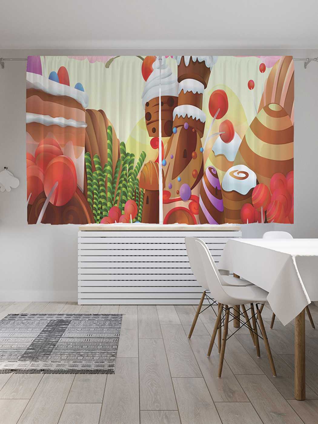 

Классические шторы JoyArty "Сладкий лес", серия Oxford DeLux, 2 полотна 145x180 см, Сладкий лес