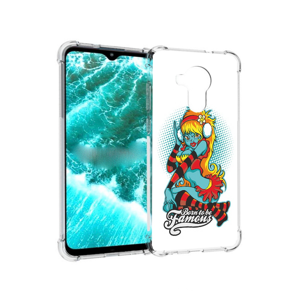 

Чехол MyPads Tocco для Nokia C30 нарисованная девушка в наушниках (PT227054.117.498), Прозрачный, Tocco