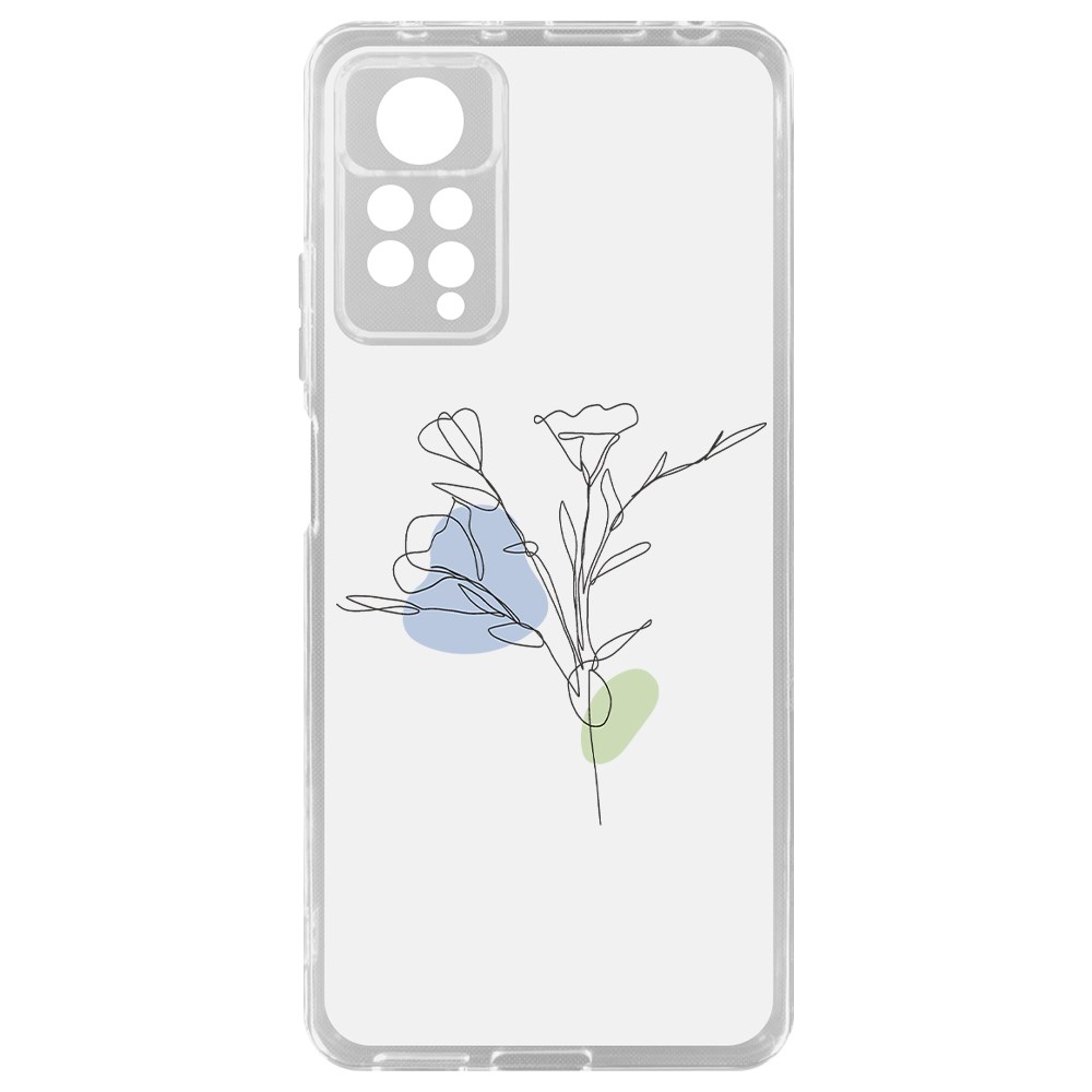 Чехол-накладка Krutoff Clear Case Эустома для Xiaomi Redmi Note 11 Pro