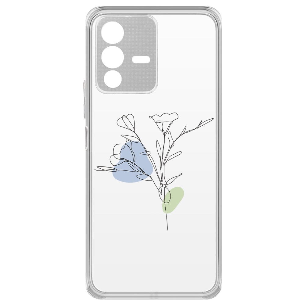фото Чехол-накладка krutoff clear case эустома для vivo v23 5g