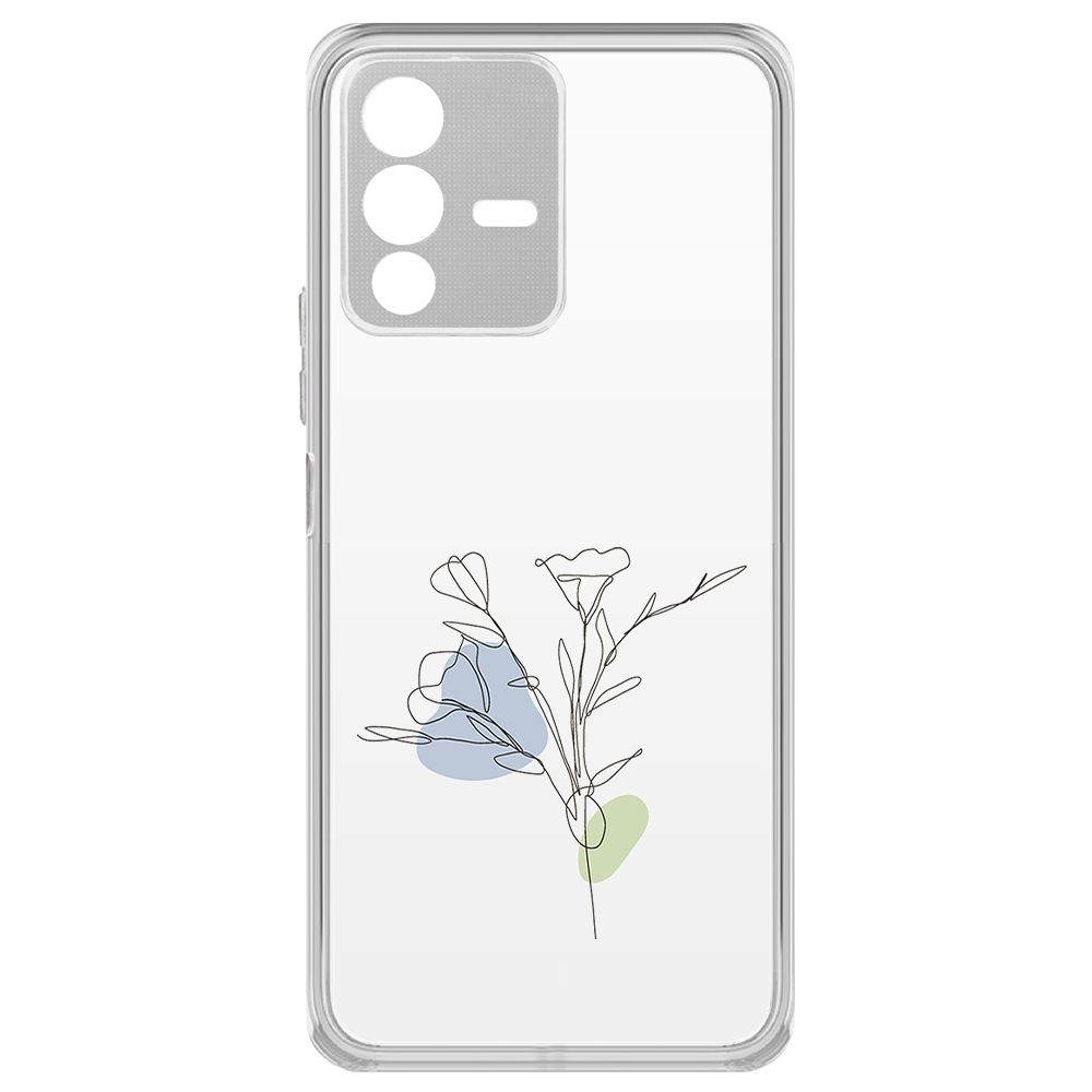 

Чехол-накладка Krutoff Clear Case Эустома для Vivo V23 5G, Прозрачный